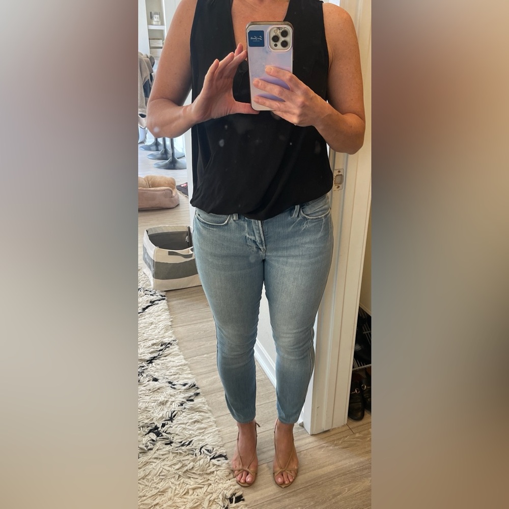 FRAME Le High Skinny Jeans Light Wash High Rise Size 25